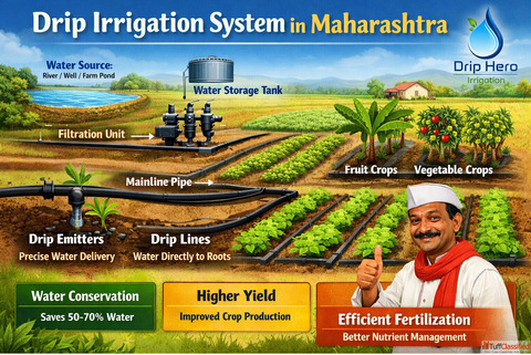 Drip Irrigation System in Maharashtra Efficient Cost-Effective Irrigation
