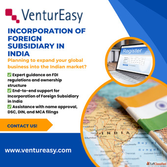Ventureasy - Expert Support for Incorporation of Foreign Subsidiary in India