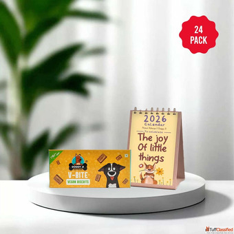 DoggyJi V-Bite Vegan Biscuits 2026 Calendar Combo 24 Pack