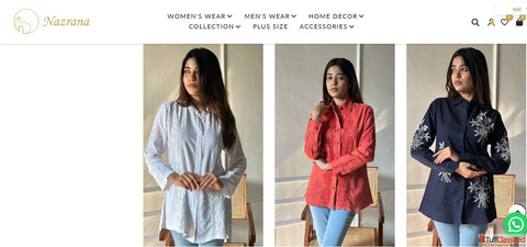 Shop Embroidery Shirts Online at Best Price - Nazrana Chikan