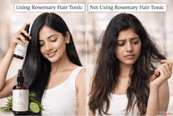 With vs Without Rosemary Hair Tonic - SKNLEX