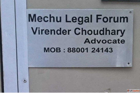 Mechu Legal Forum Adv. Virender Choudhary