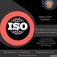 ISO 14001 Certification in Automotive Industry ISO 9001 ISO ...