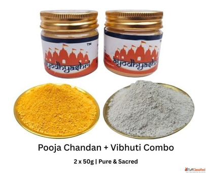 Ashtagandha Chandan Powder and Vibhuti Bhasama Combo- 2x50gm Pack