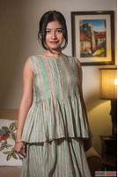 Buy Matcha Espresso Green Stripes Top Online For Women Odhan...