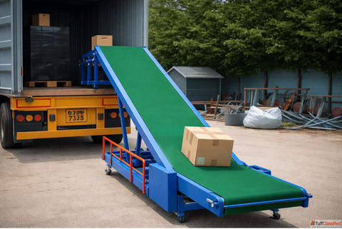 Truck Loading Belt Conveyor System for Warehouses Distribution