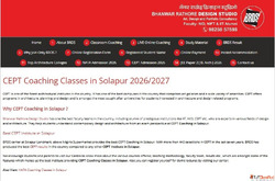 Are You Looking for the Best CEPT Coaching Classes in Solapu...