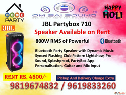 Best Sound System on Rent for Holi 2026 - JBL PartyBox 710