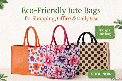 Eco-Friendly Jute Bags for Shopping Office Daily Use