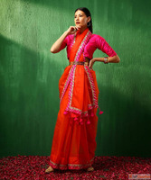Buy Orange Saree Online - Bright Stylish Orange Sarees at Mi...