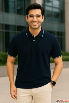 Formal T Shirt for Men Smart Office Wear Alternative