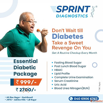 Diabetic Checkup Package in Hyderabad - Complete Diabetes Screening