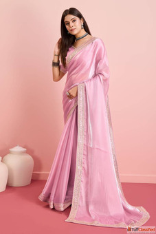 Shop Designer Pink Saree Styles at Best Price Deal