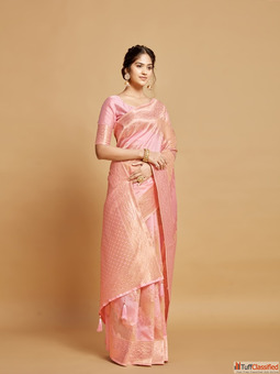 Shop Designer Pink Saree Styles at Best Price Deal