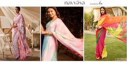 Find Exclusive Sarees for Engagement Events - navyasa