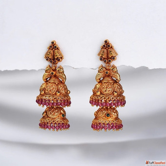 Buy Small Silver Jhumka Earrings Online Padmam