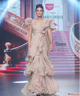 Buy Trendy Ruffle Sarees Online at Best Discount