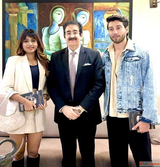 Miss Universe Odisha Anushka Ghosh and MTV Splitsvilla Fame Mohit Magotra Visit Marwah Studios Film 