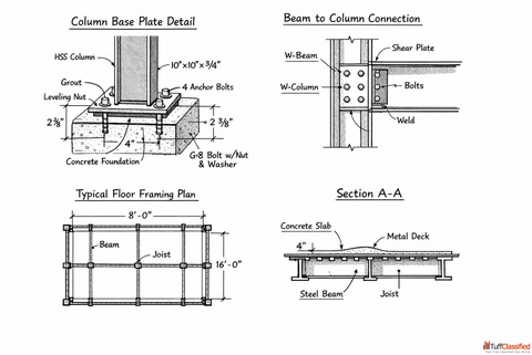 Structural Shop Drawings Services in Revit and AutoCAD