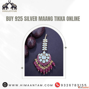 Empress Ruby Polki Maang Tikka - 925 Silver Bridal