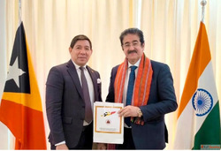 Dr. Sandeep Marwah Honoured by Ambassador of Timor-Leste for...
