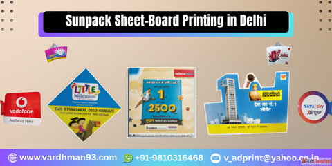 Sunpack Sheet Board Printing in Delhi - Durable Outdoor Signage Solutions Vardhman Ad Print