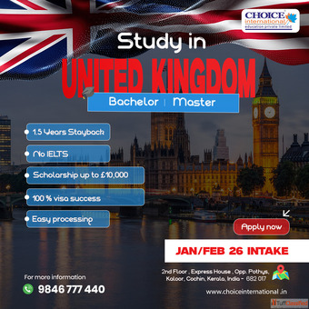 Study in UK Consultants in Kochi Choice International Education