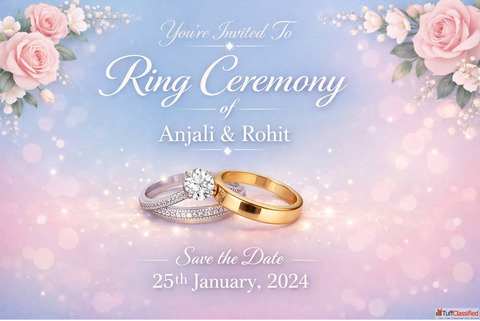 Ring Ceremony Invitation Video Elegant Engagement Invite