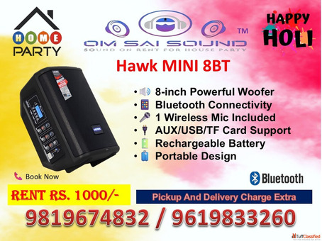 Best Speaker on Rent for Holi Party in Mumbai HAWK MINI 8BT