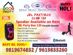 Best Speaker on Rent for Holi Party in Mumbai JBL PartyBox C...