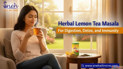 Natural Herbal Lemon Tea Masala for Detox Digestion Refreshi...