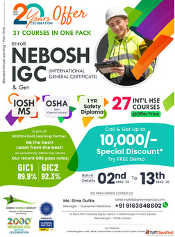 NEBOSH IGC Training in Kolkata Green World Group
