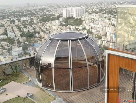 Modern Dome House in India with Shaped Roof