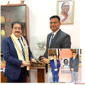 Dr. Sandeep Marwah Honoured by Gandhi Smriti Darshan Samiti at Rajghat