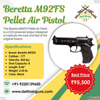 Buy Original Beretta M92FS Pellet Air Pistol by Delhi Air Gun