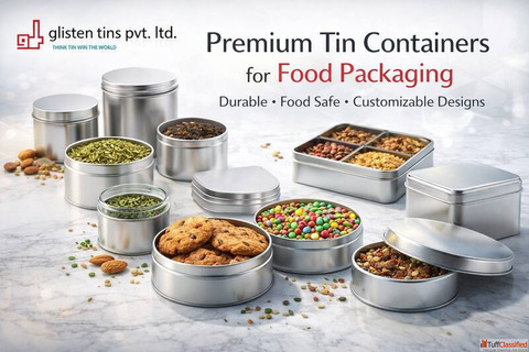 Top tin containers for food packaging manufacturer in India