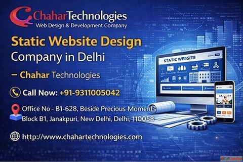 Professional Static Website Design Company in Delhi for Startups Businesses