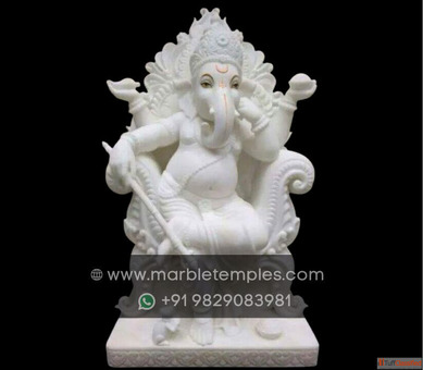 Premium Quality Marble Ganesh Statue for Your Home and Temple