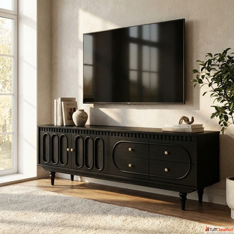 Modern TV Unit Designs with Storage Heera Moti