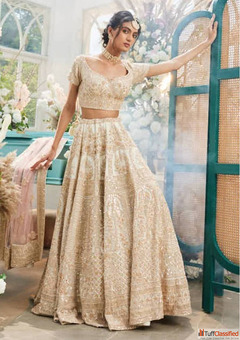 Elegant Cream Lehenga with Exclusive Eid Festive Discounts
