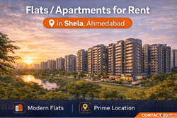 Flats for Rent in Shela Ahmedabad 1 2 3 BHK Apartments