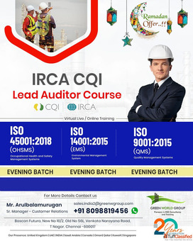 ISO Lead Auditor Courses in Chennai