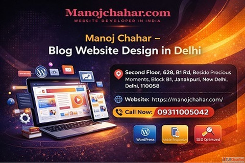 Custom Blog Website Design in Delhi for SEO-Friendly Blogging Platforms