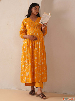 Shop Easy Feeding Women's Maternity Kurta Set at Never Before Price