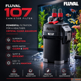 Canister Filter for Aquarium Fluval 107 and 207