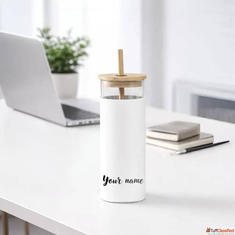 Glass Sipper with Straw