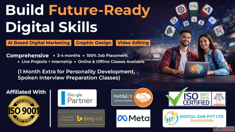 Best Institute to Learn Digital Marketing Video Editing and Graphic Designing - Grow Mind Skills