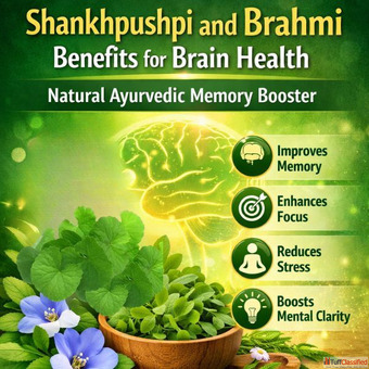 Shankhpushpi and Brahmi Benefits for Brain Health Natural Ayurvedic Memory Booster