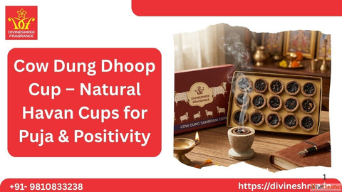 Cow Dung Dhoop Cup - Natural Havan Cups for Puja Positivity