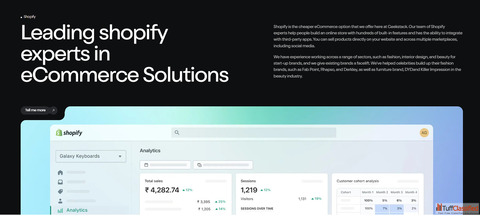 Custom Shopify Development Company in Coimbatore Geekstack